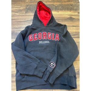 Georgia Bulldogs Youth Red Black Hoodie Sweatshirt Pullover Team Edition